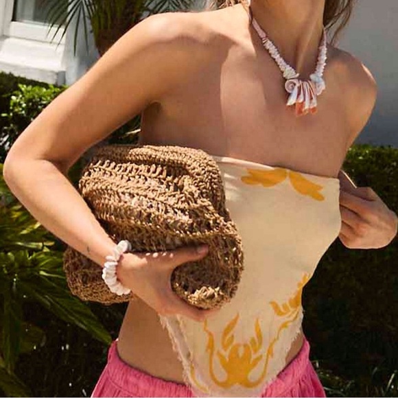 NWT Free People Sand Bound Clutch in Tan - Picture 6 of 7